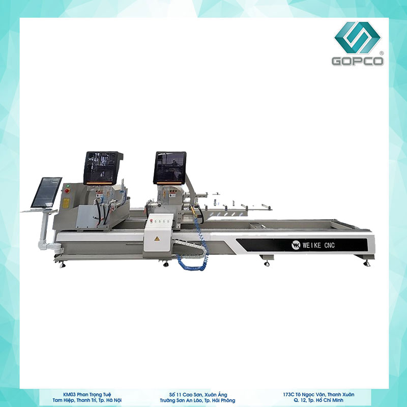 MÁY CẮT 2 ĐẦU CNC WEIKE WJM-CNC-550 PHIÊN BẢN MÀN HÌNH NGOẠI TUYẾN
