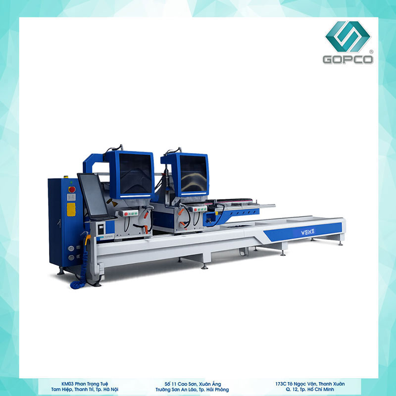 MÁY CẮT 2 ĐẦU CNC WEIKE WJM-CNC-550 PHIÊN BẢN MÀN HÌNH NGOẠI TUYẾN