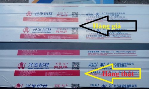 Phân biệt cửa nhôm xingfa chính hãng và hàng giả 